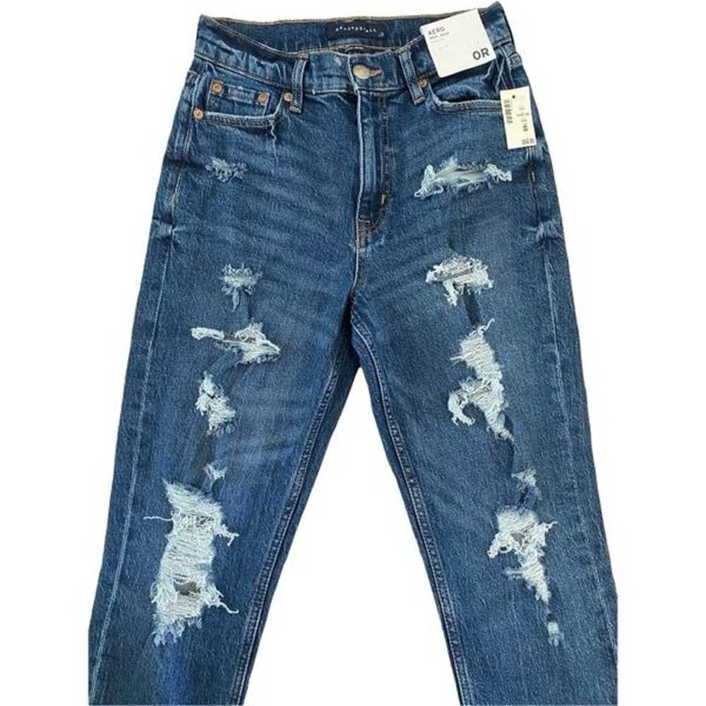 Nwt Aeropostale Mom Jeans Distressed High Waisted… - image 2