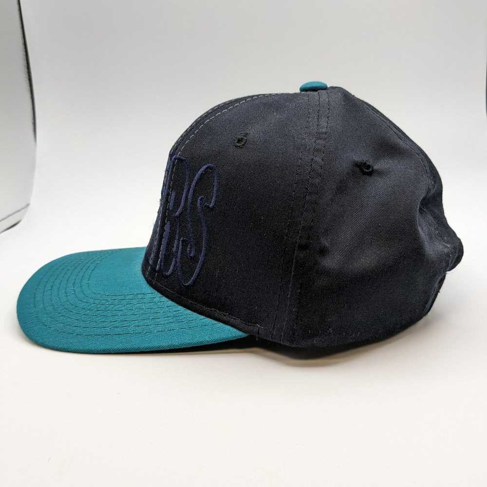 Vintage Seattle Mariners Hat Cap Mens Black Snapb… - image 4