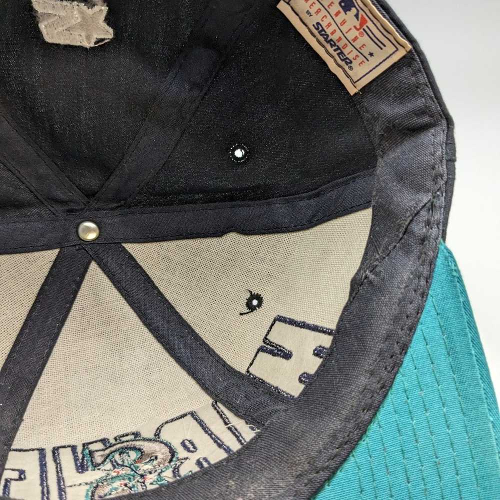 Vintage Seattle Mariners Hat Cap Mens Black Snapb… - image 8