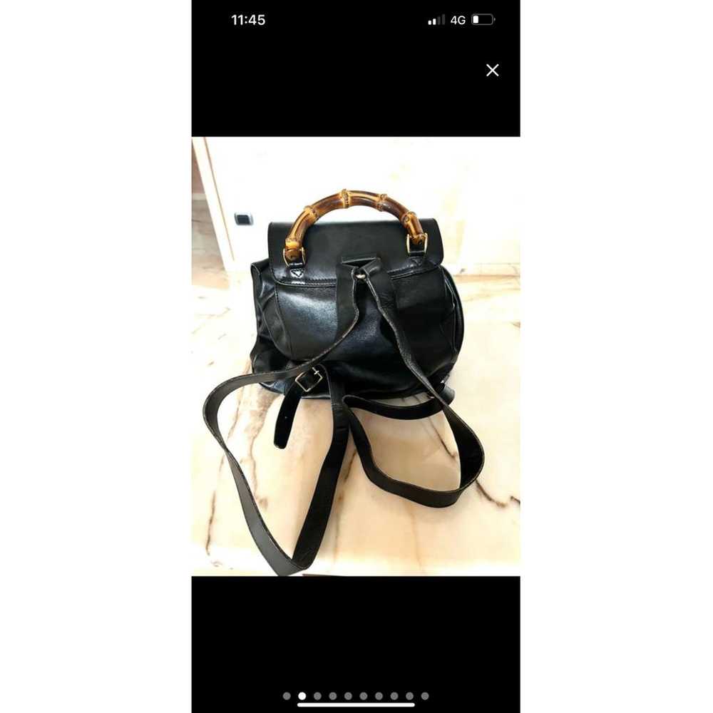 Gucci Bamboo leather backpack - image 2