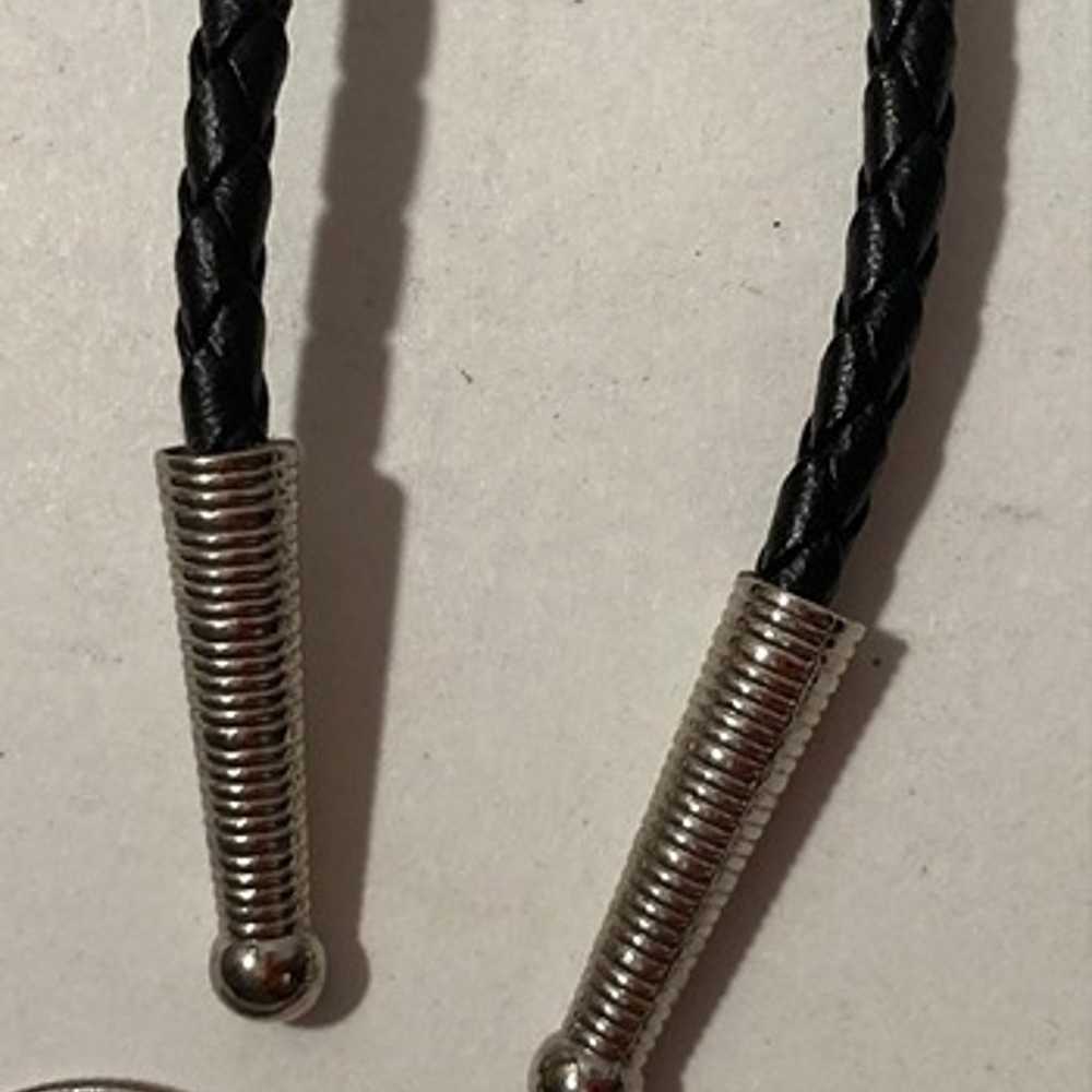Vintage Metal Bolo Tie, Nice Pointed Arrow Black … - image 5