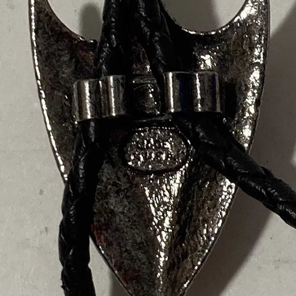 Vintage Metal Bolo Tie, Nice Pointed Arrow Black … - image 6
