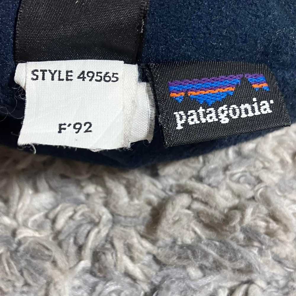 Vintage 90s Rare Patagonia Blue Llama Print Wool … - image 3