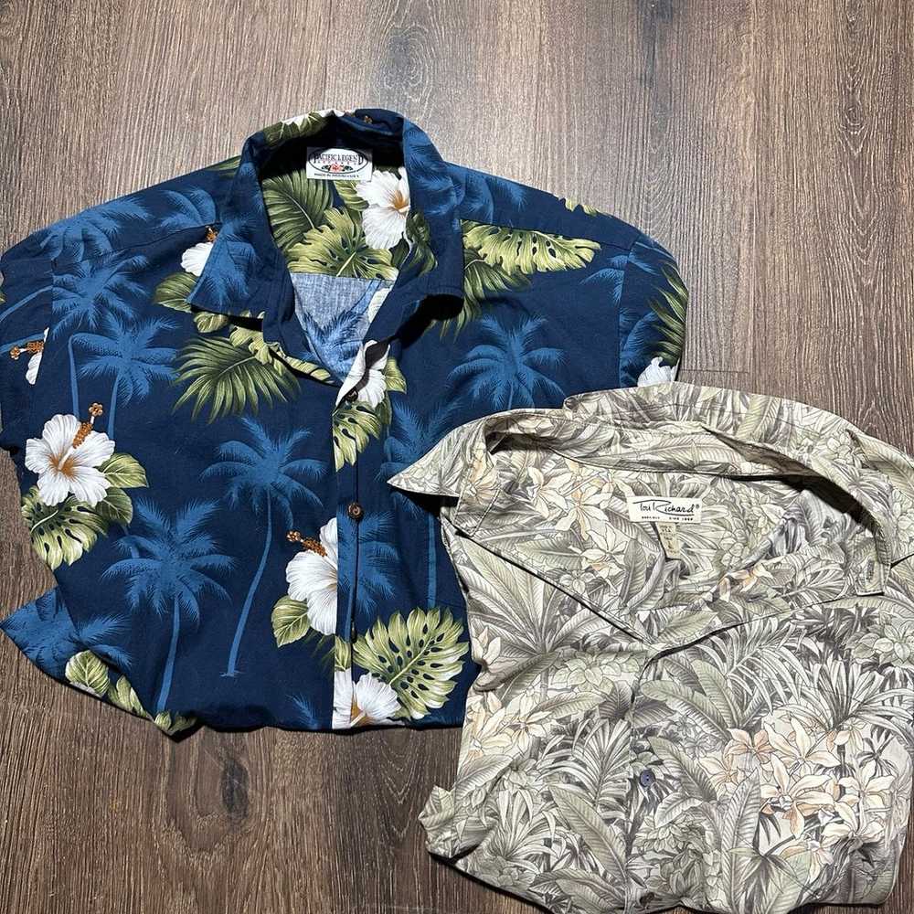 bundle of 2 vintage hawaiian shirts - image 1