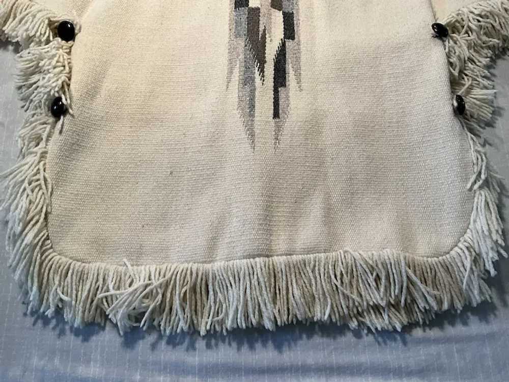 Chimayo Vintage Wool Gilbert Ortega Poncho - image 10