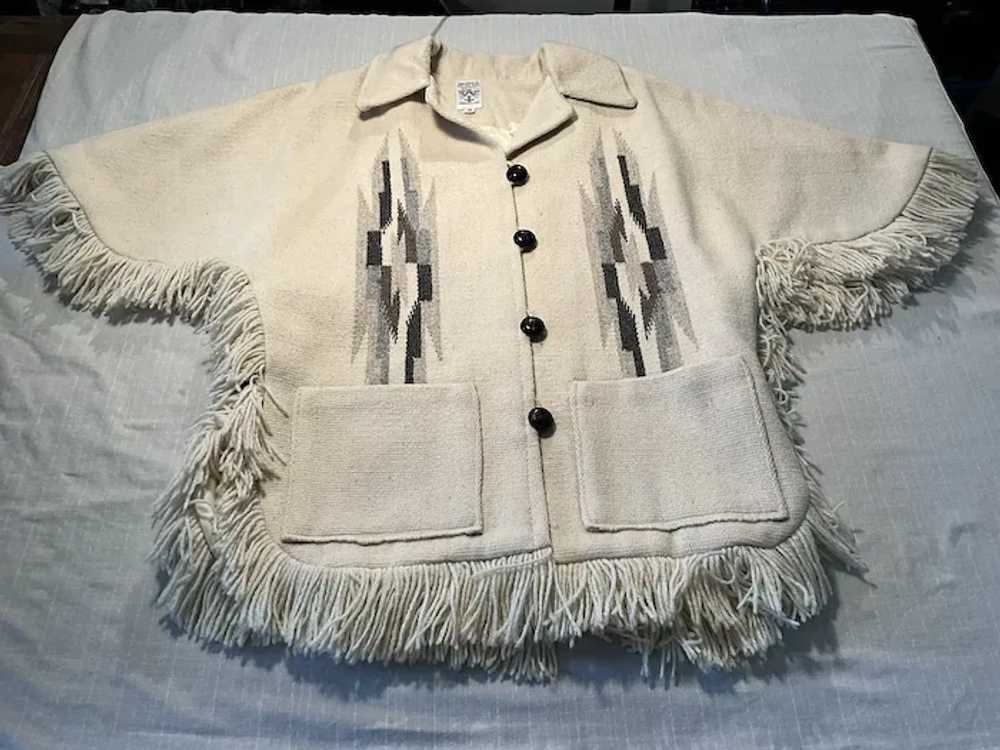 Chimayo Vintage Wool Gilbert Ortega Poncho - image 11