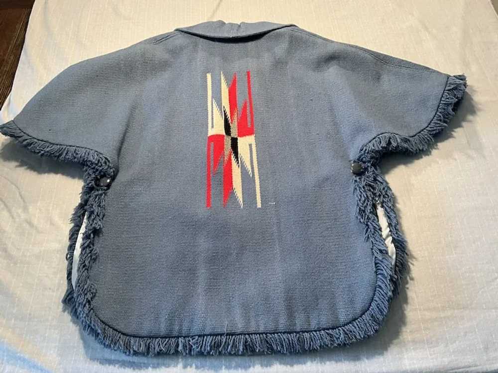 Chimayo Vintage Wool Gilbert Ortega Poncho - image 7