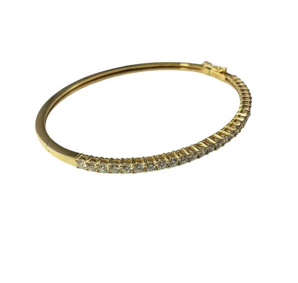 18 Karat Yellow Gold Diamond Bangle Bracelet #173… - image 3
