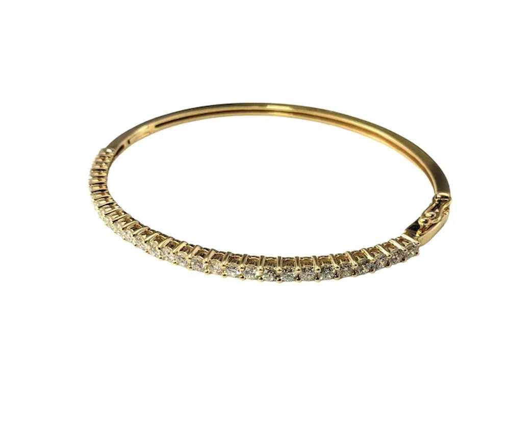18 Karat Yellow Gold Diamond Bangle Bracelet #173… - image 4