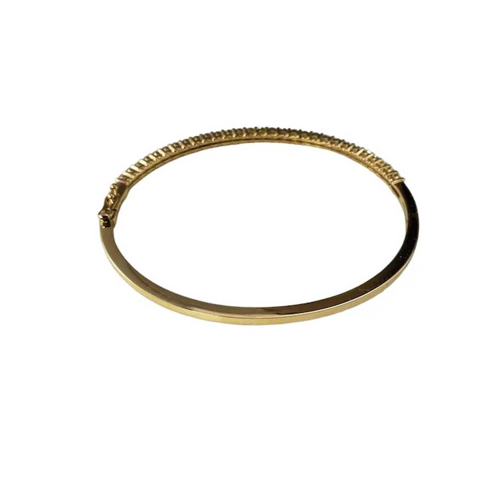 18 Karat Yellow Gold Diamond Bangle Bracelet #173… - image 6