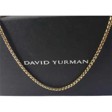 David Yurman 18K Yellow Gold Box Chain Necklace w… - image 1