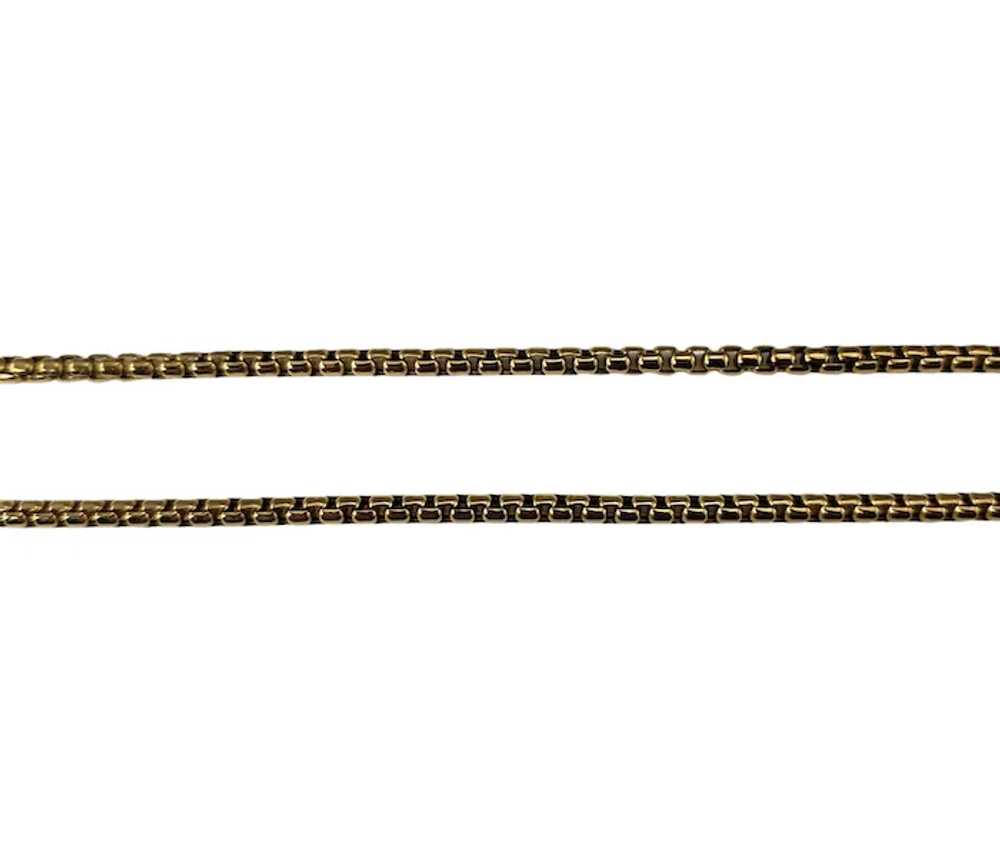 David Yurman 18K Yellow Gold Box Chain Necklace w… - image 2