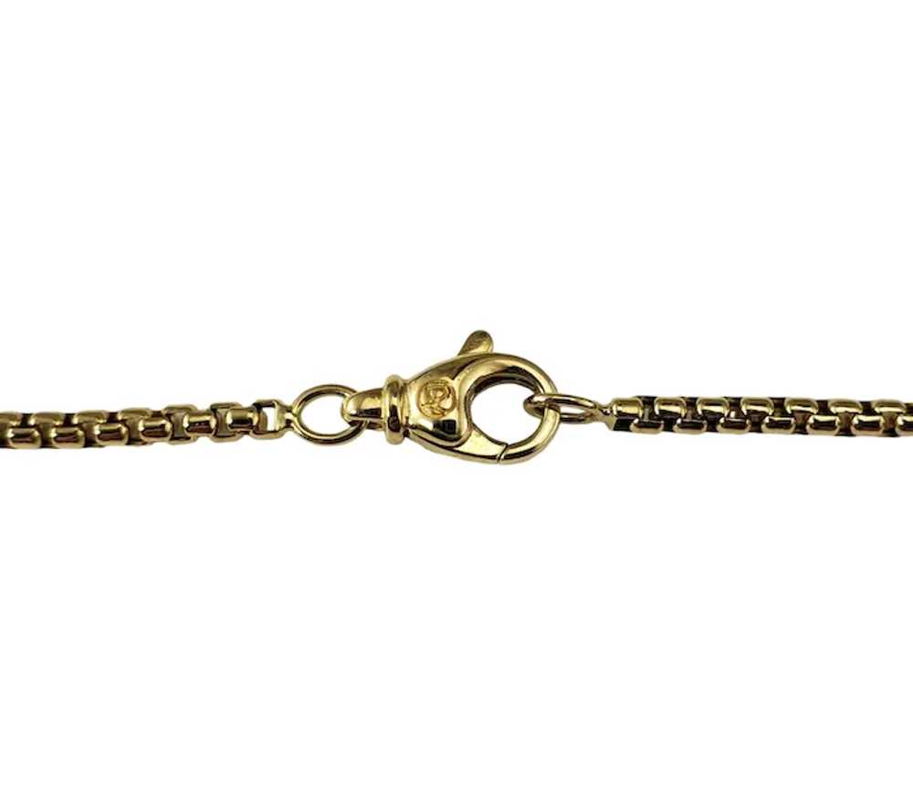 David Yurman 18K Yellow Gold Box Chain Necklace w… - image 3