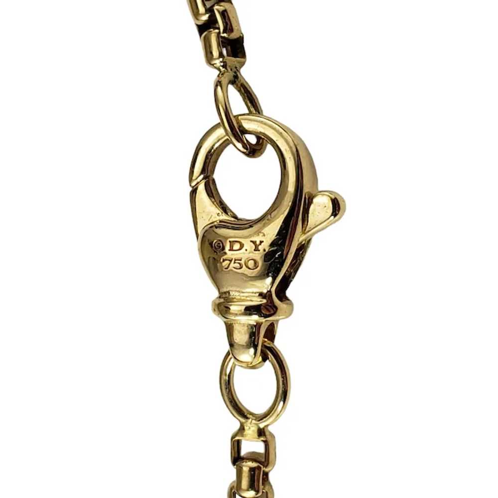 David Yurman 18K Yellow Gold Box Chain Necklace w… - image 5