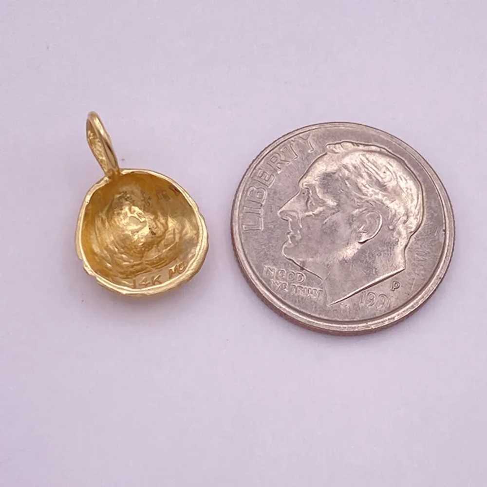 Scallop Seashell Vintage Charm 14K Gold by Michae… - image 2