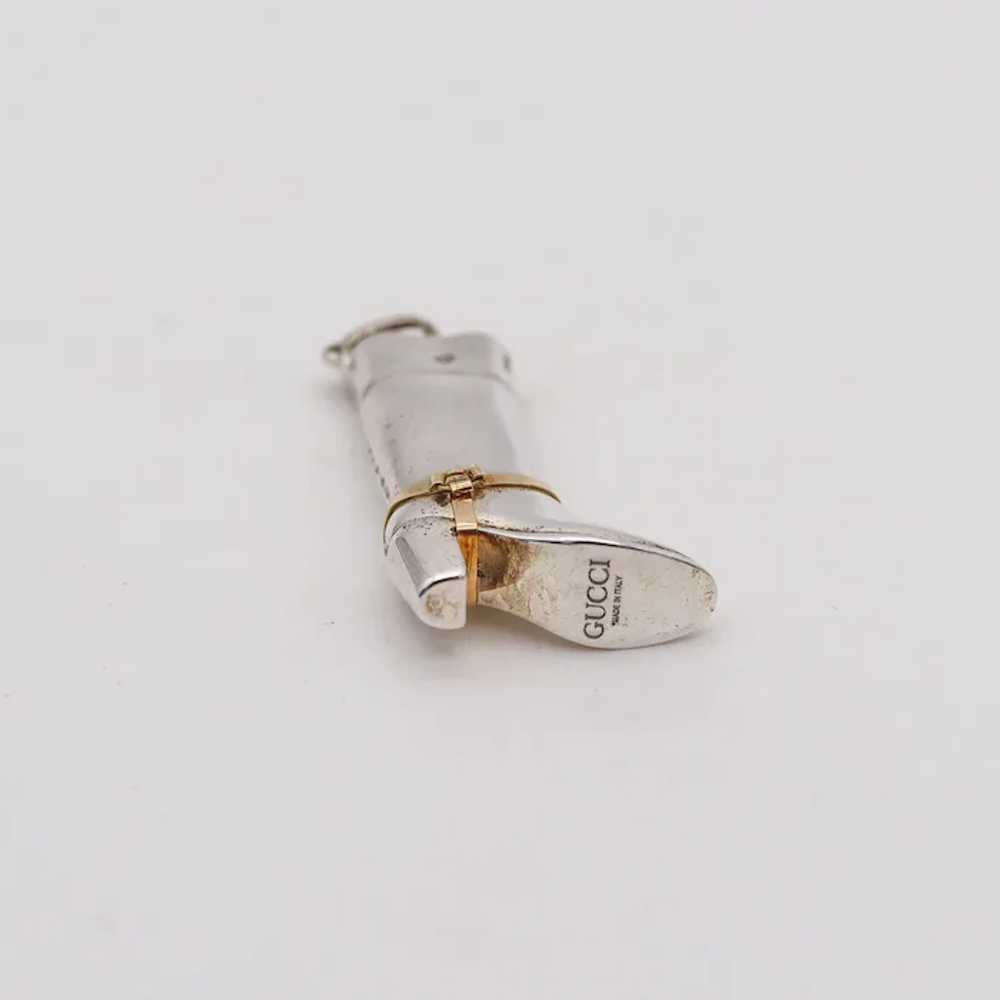 Gucci 1980 Firenze High Boot Pendant Charm in Sol… - image 5