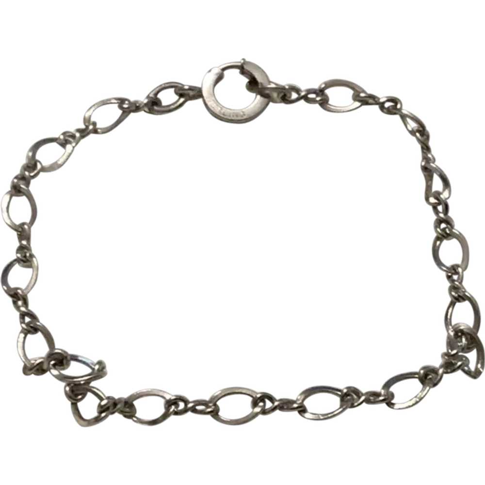 Sterling Silver Charm Bracelet 7 1/2" - image 1