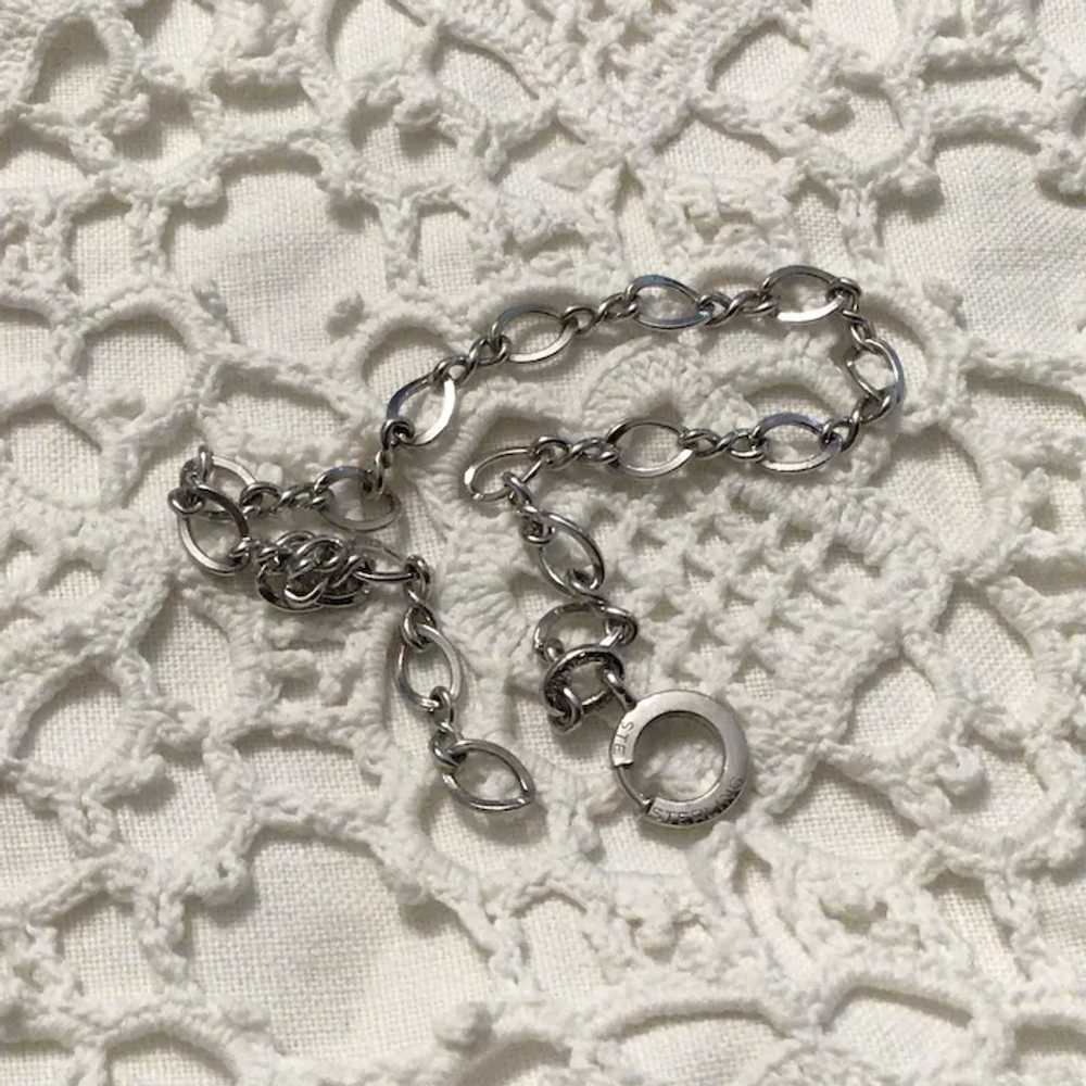 Sterling Silver Charm Bracelet 7 1/2" - image 5