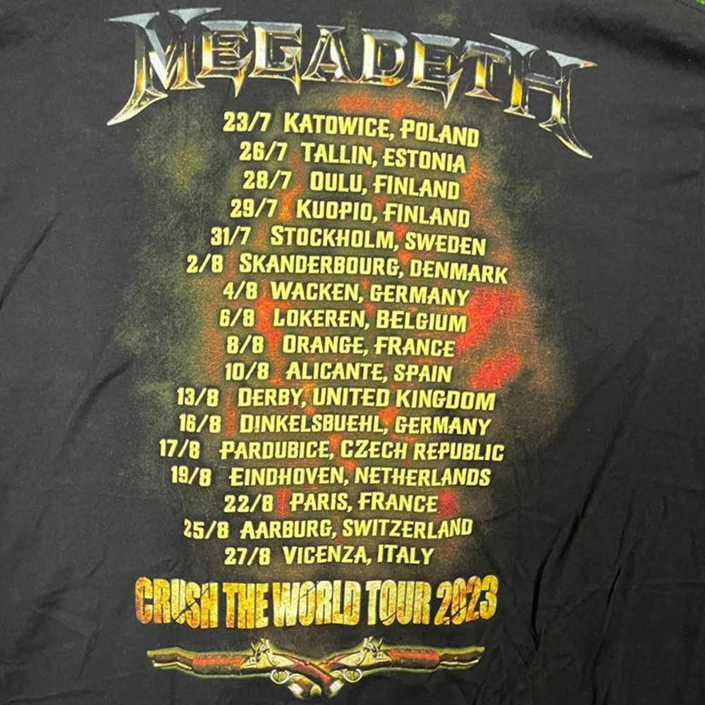 Megadeth crush the world tour 2023 T-shirt size XL - image 6