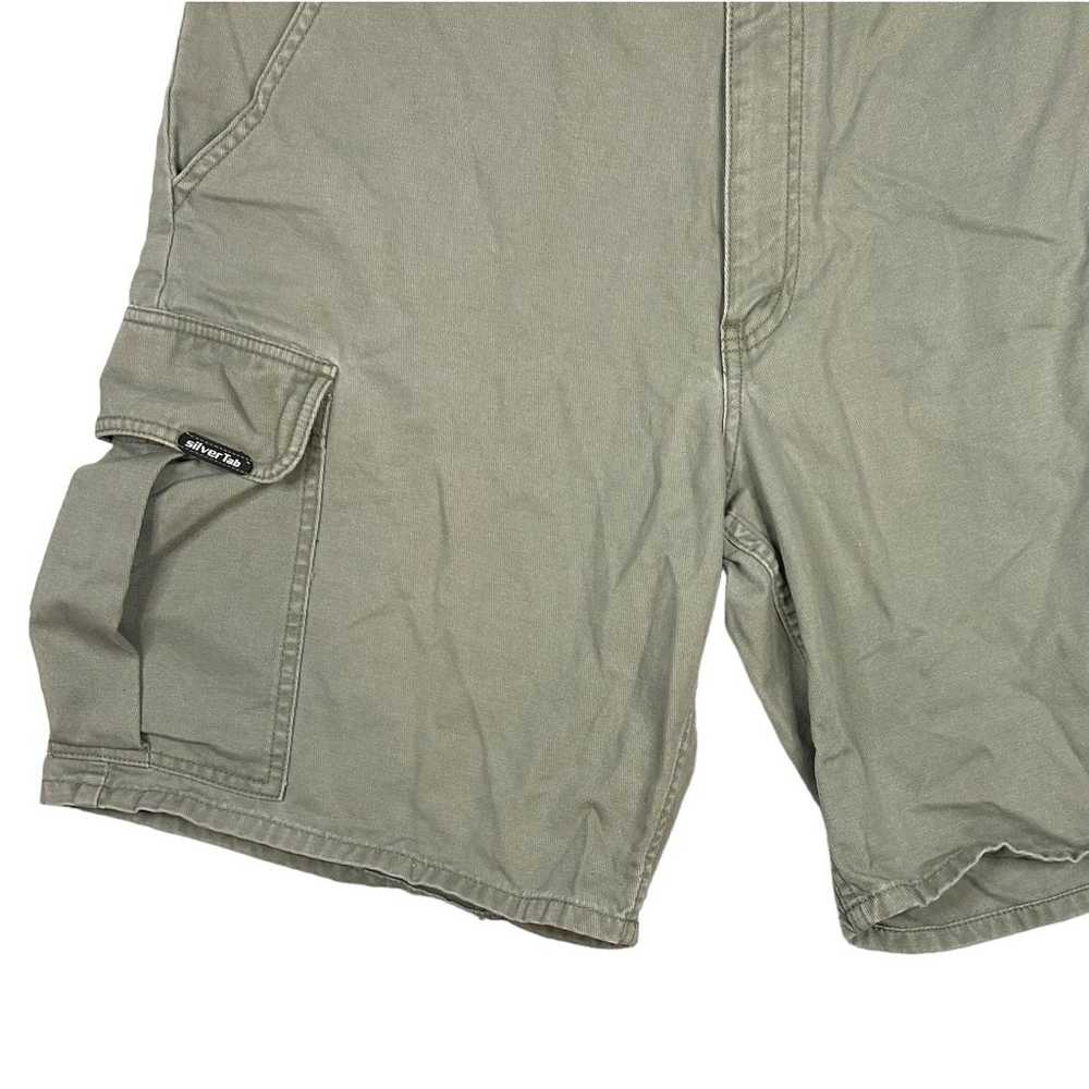 Silver Tab Levis Mens Size 36x10 Cargo Shorts Gre… - image 3