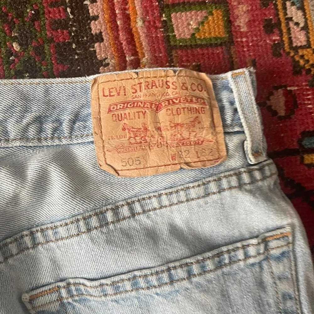 Vintage 505 Levi’s Denim Light Wash Jeans - image 5