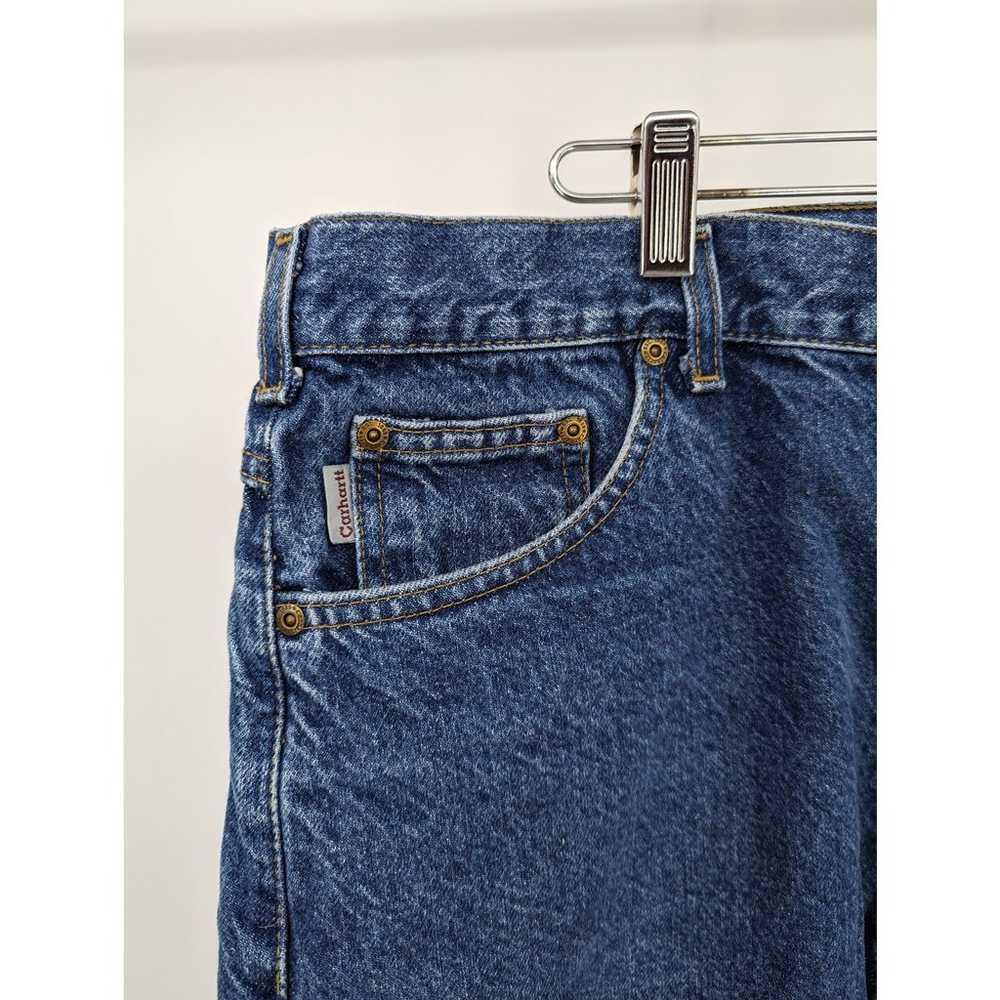 Vintage EUC Carhartt Straight Leg Denim Jeans W40… - image 6