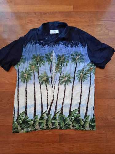 Vintage VINTAGE 90S RAYON CAMP SHIRT PALM TREES C… - image 1