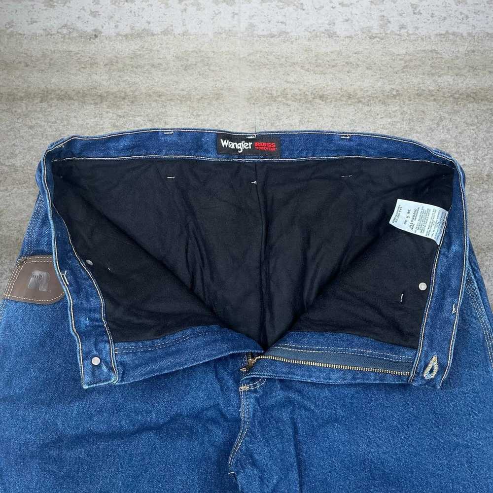 Wrangler Riggs Jeans Fleece Lined Medium Wash Den… - image 4