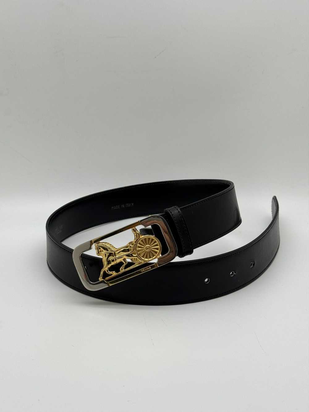 Celine Celine Vintage Horse Carriage Belt - image 1