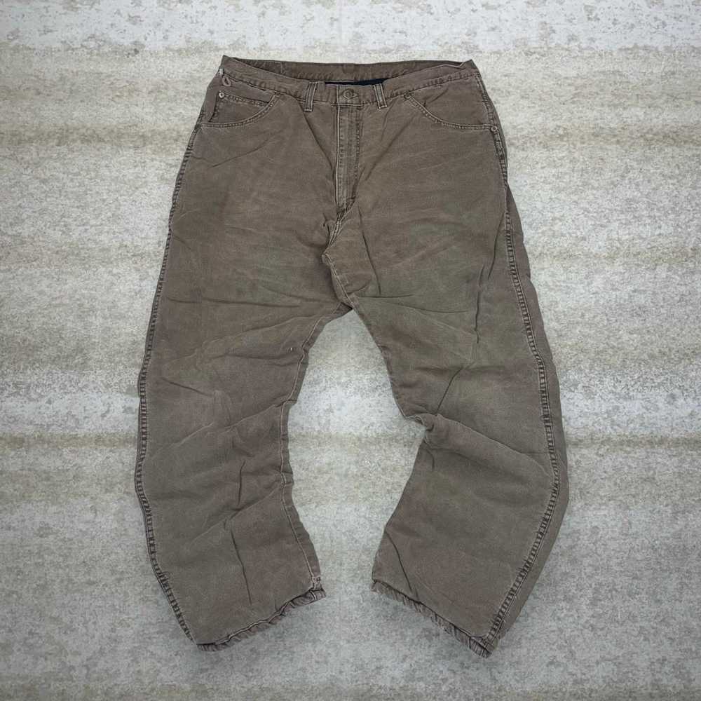 Vintage Fleece Lined Wrangler Jeans Hazel Brown S… - image 2