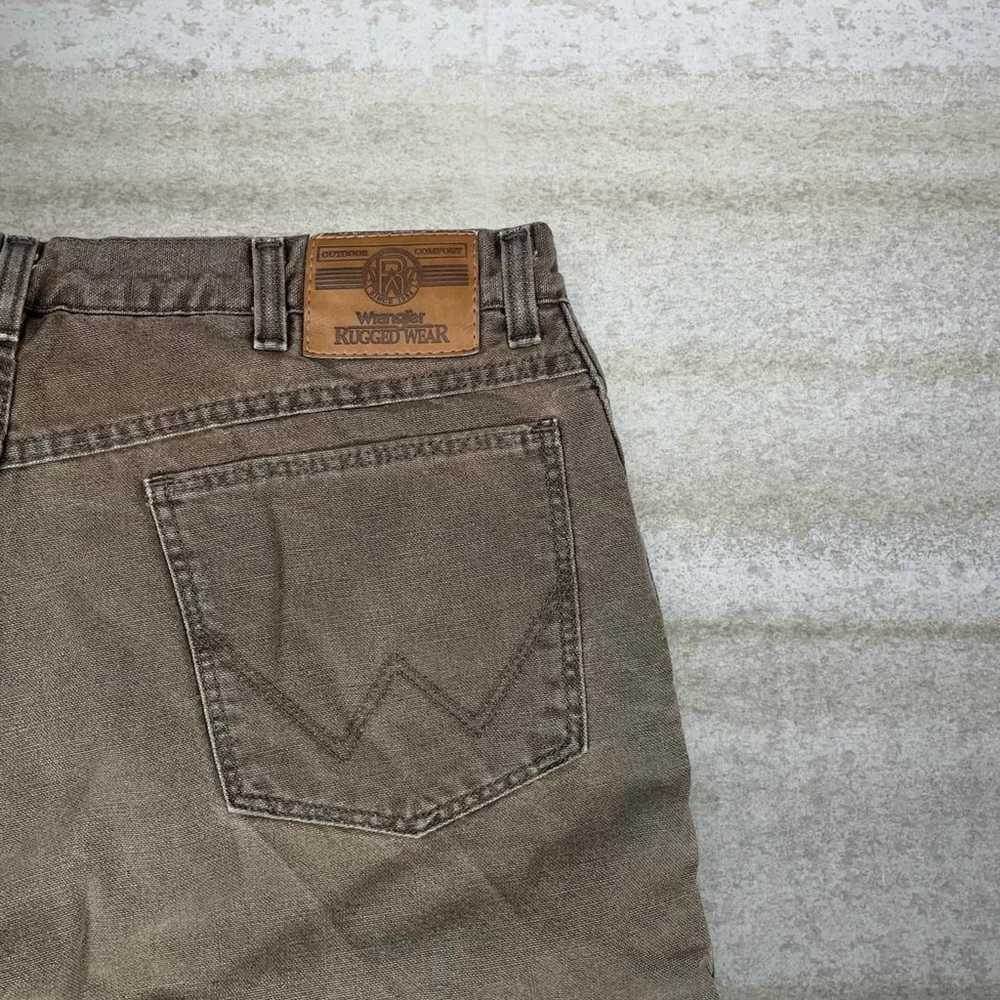 Vintage Fleece Lined Wrangler Jeans Hazel Brown S… - image 3
