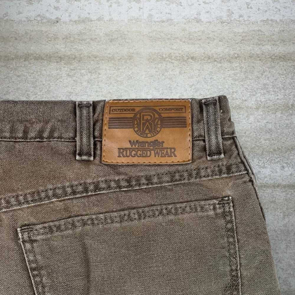 Vintage Fleece Lined Wrangler Jeans Hazel Brown S… - image 4