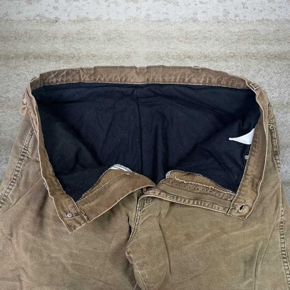 Vintage Fleece Lined Wrangler Jeans Hazel Brown S… - image 5