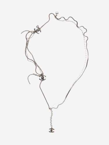Chanel Silver triple CC chain necklace - image 1
