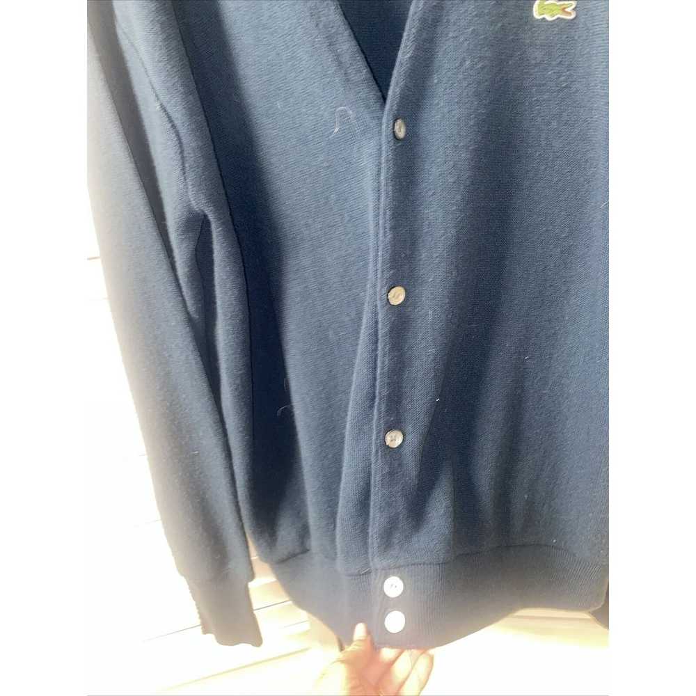 Vtg 60s 70s Izod Lacoste Button Cardigan Sweater … - image 5