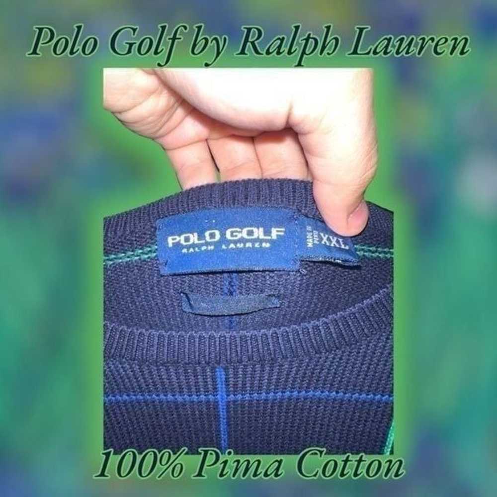 90s Polo Ralph Lauren Navy & Green Crewneck Sweat… - image 3