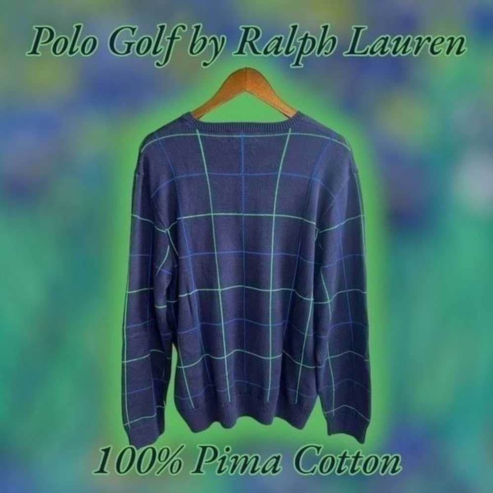 90s Polo Ralph Lauren Navy & Green Crewneck Sweat… - image 6