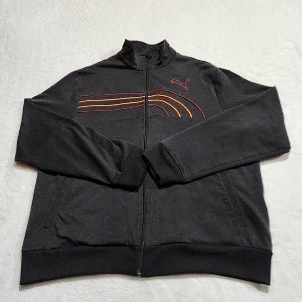 Puma Vintage 90s Men's Black Full-Zip Track Jacke… - image 2