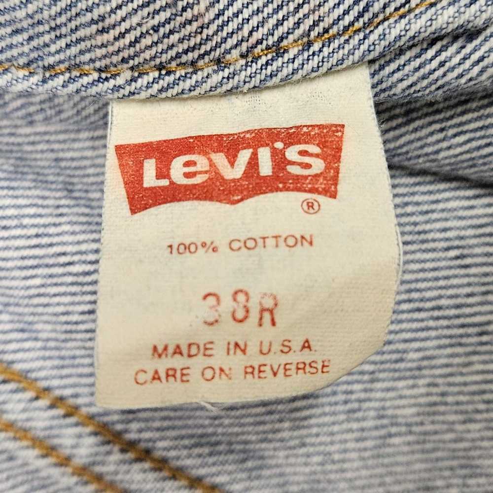 Vintage Levis Denim Jacket Type iii Size 38R truc… - image 3