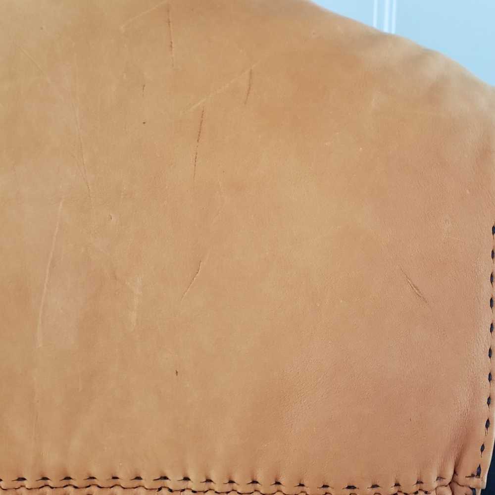 Vintage Hand Made Buckskin Leather Vest - image 7