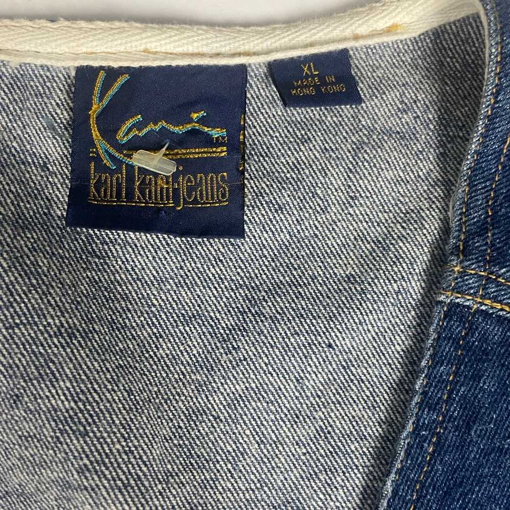 Vintage Karl Kani Jeans Denim Vest Size XL Hip Ho… - image 4