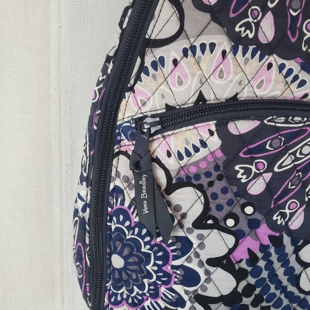 Vera Bradley Sling Backpack Bag Purple Paisley - image 3