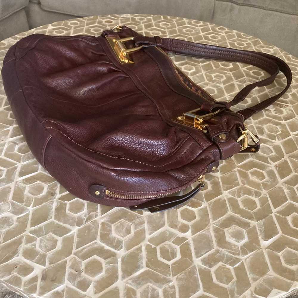B. Makowsky leather hobo bag in brown - image 9