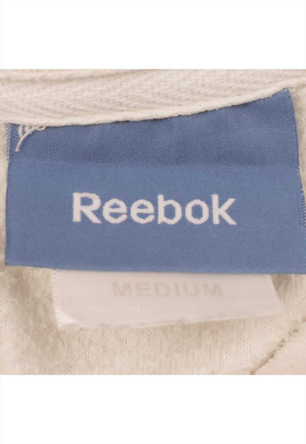 Vintage 90's Reebok Fleece Jumper Full Zip Up Bei… - image 4