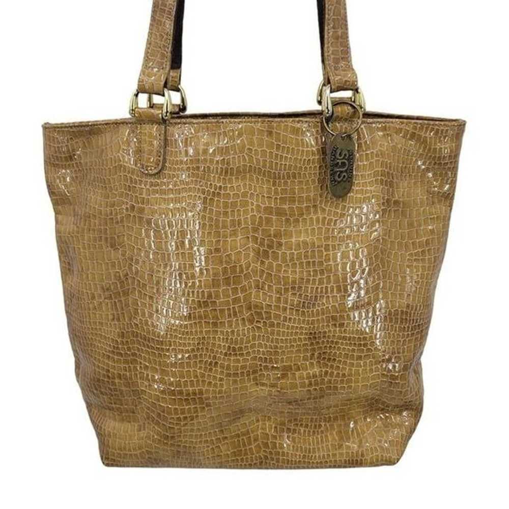 Vintage SAS Vegan Faux Leather Tote Shoulder Bag … - image 9