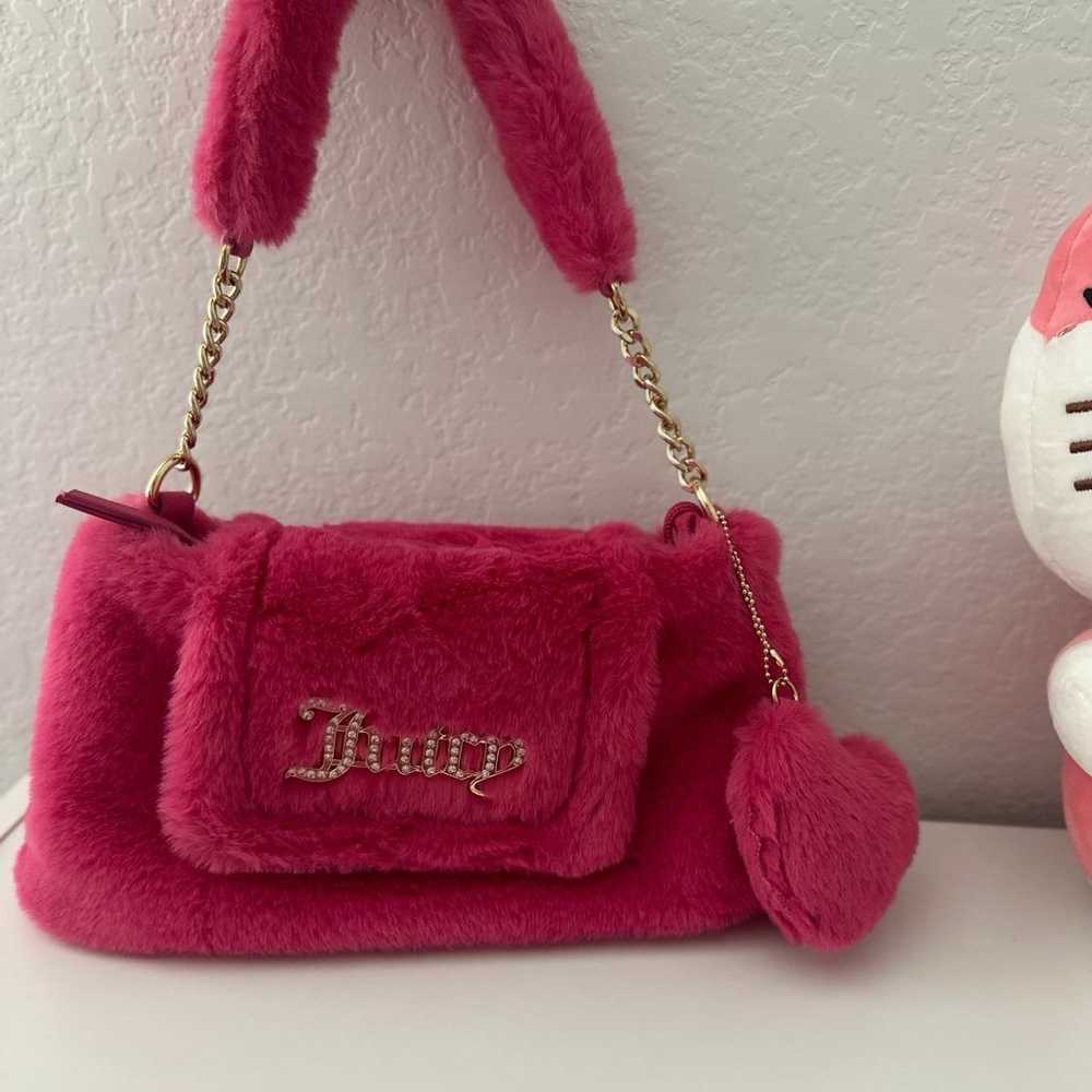 Juicy Couture free love fluffy shoulder purse PINK - image 5