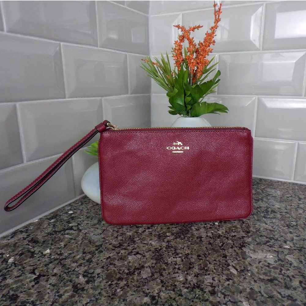 Authentic Coach Burgundy Leather Clutch Bag - image 1