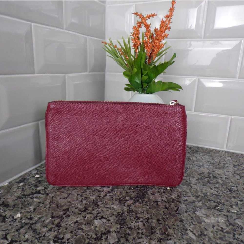 Authentic Coach Burgundy Leather Clutch Bag - image 3