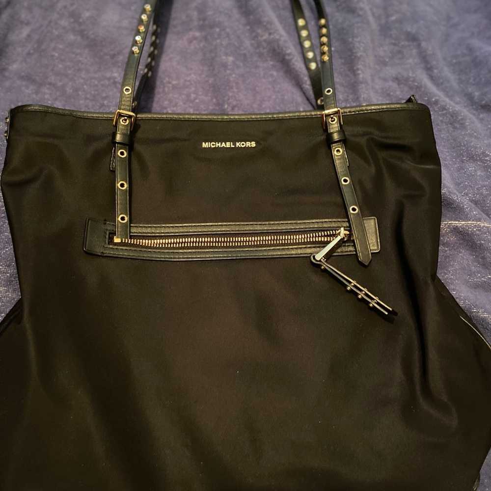 Michael Kors Black Polyester/Leather Shoulder Bag - image 1