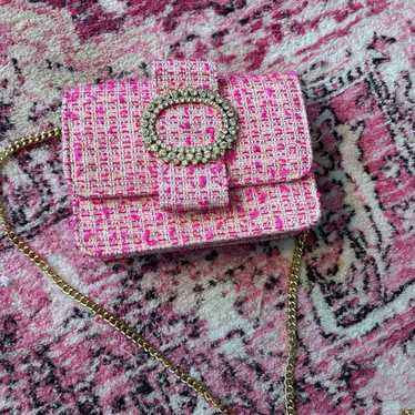 Lilly Pulitizer Emmeline Tweed Crossbody Bag Pink 